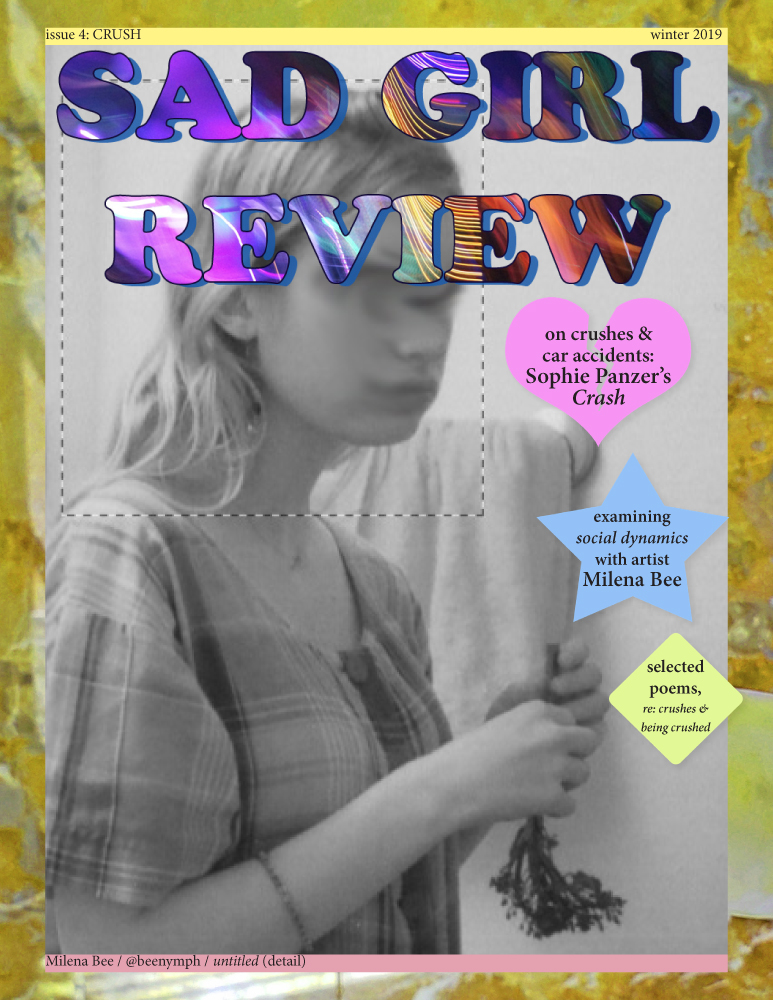 Cover of Sad Girl Review Issue 4 with a photograph by featured artist Milena Bee.